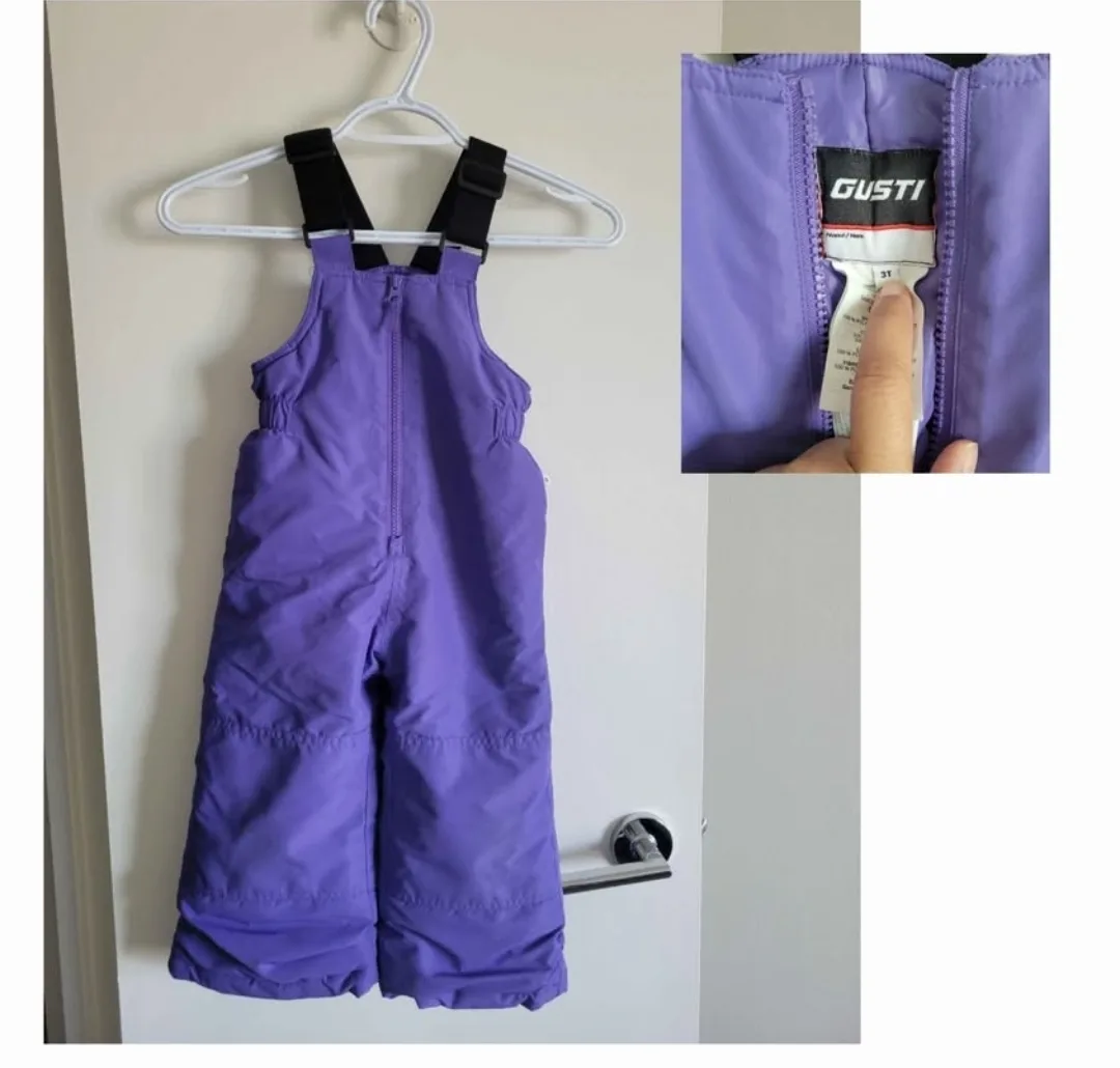 Gusti Purple Snow Pants - Size 3T thumbnail