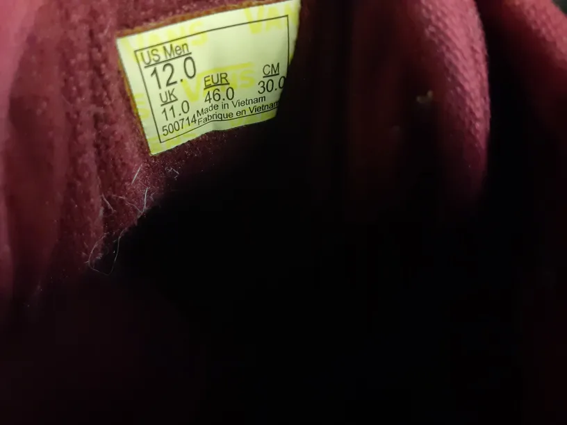 Vans Burgundy Sneakers | M:12 image indicator(5)