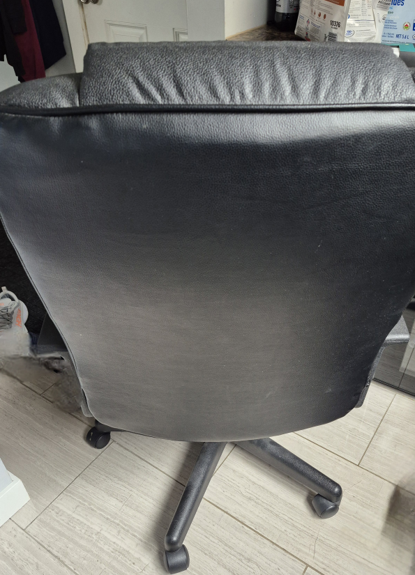 Black Leather Office Chair - photo 3