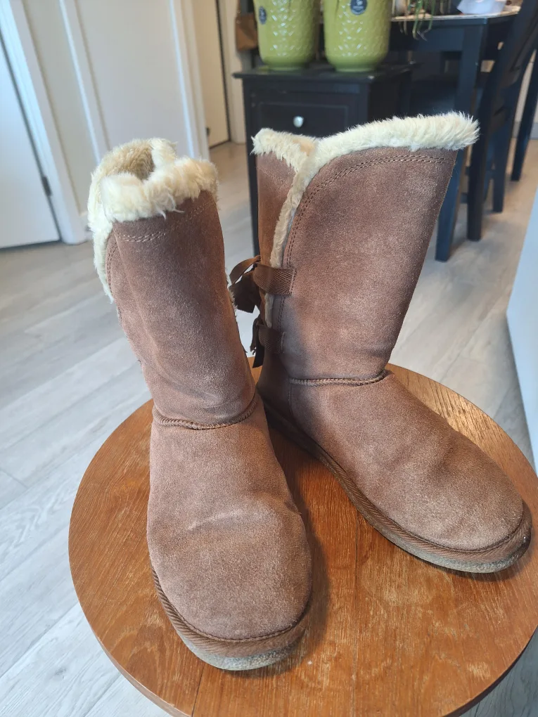 No Surrender Brown Suede Boots - Size 8 thumbnail