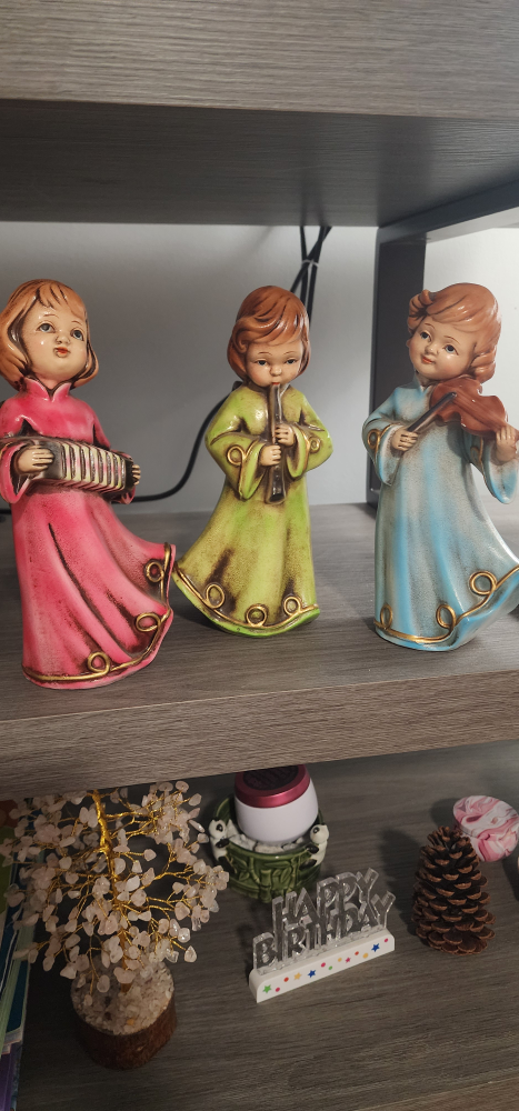 Vintage Ceramic Angel Figurines - Set of 3