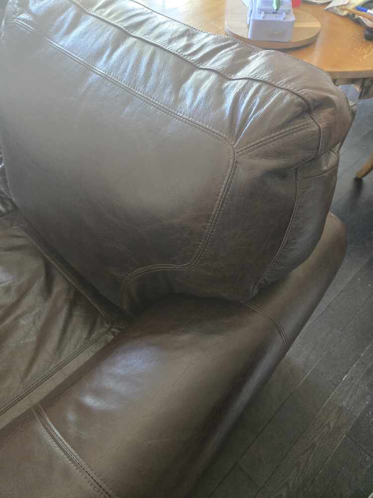 Brown Leather Loveseat - photo 2