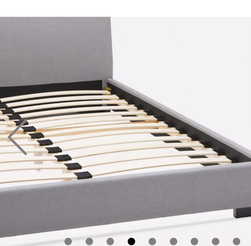 Queen Size Grey Upholstered Bed Frame - photo 3