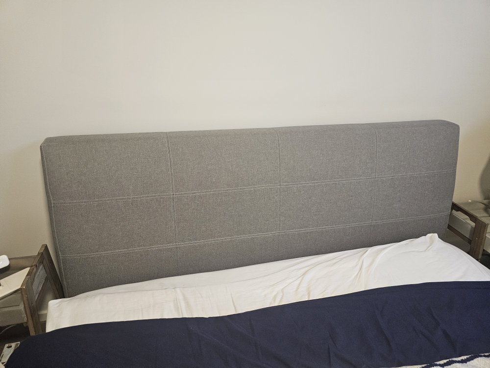 Queen Size Grey Upholstered Bed Frame - photo 4