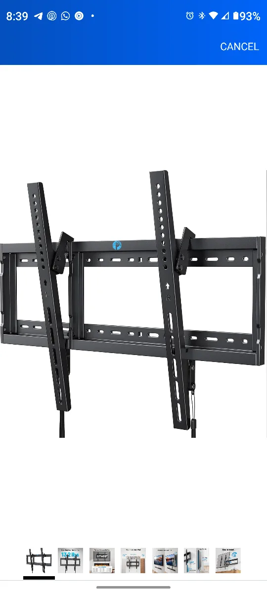 Tilt TV Wall Mount Bracket  37-75 Inch TVs up to 132 Lbs thumbnail