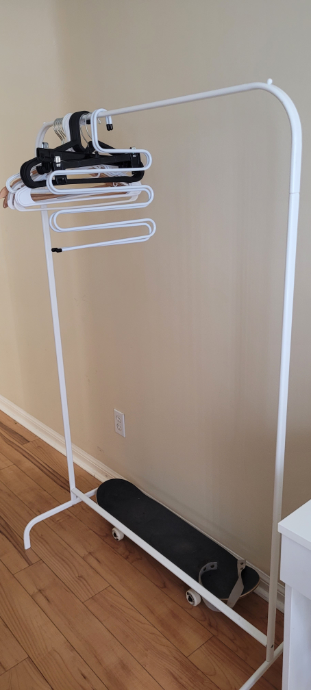 White Metal Clothes Rack