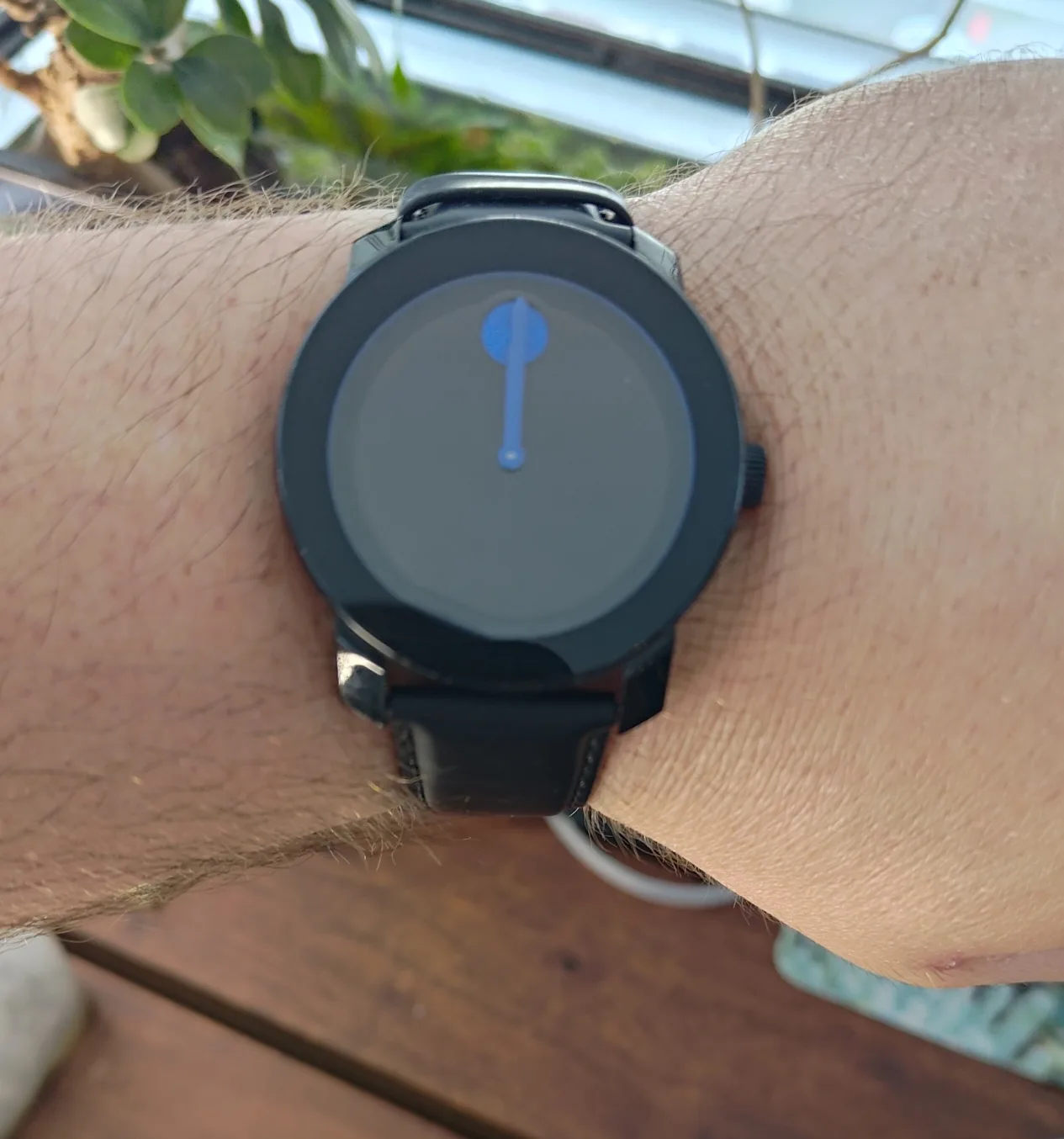 Movado Bold Men's Black Leather Wristwatch thumbnail