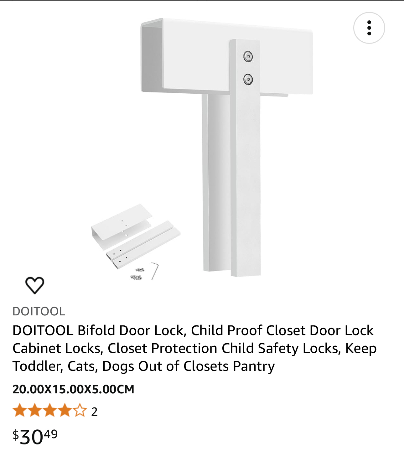 DOITOOL Bifold Door Lock, Child Proof