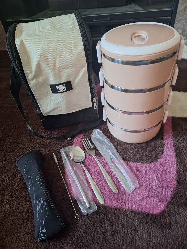 NEW Stack & Go 4-Tier Insulated Lunch Box with Bag thumbnail