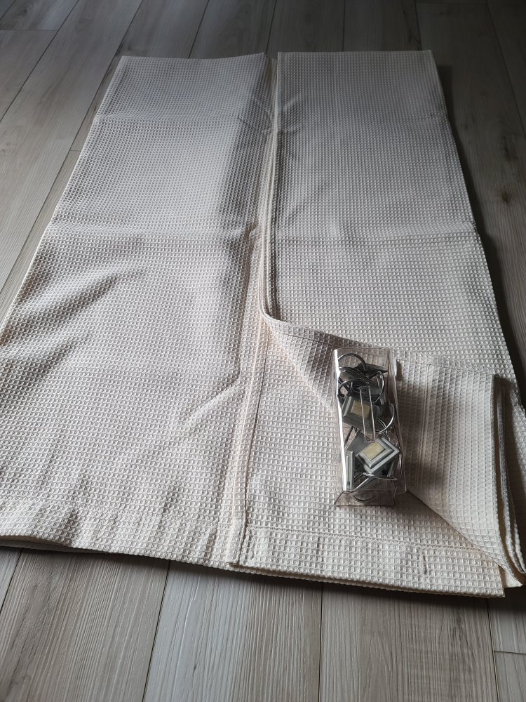 Waffle Weave Shower Curtain with Rings