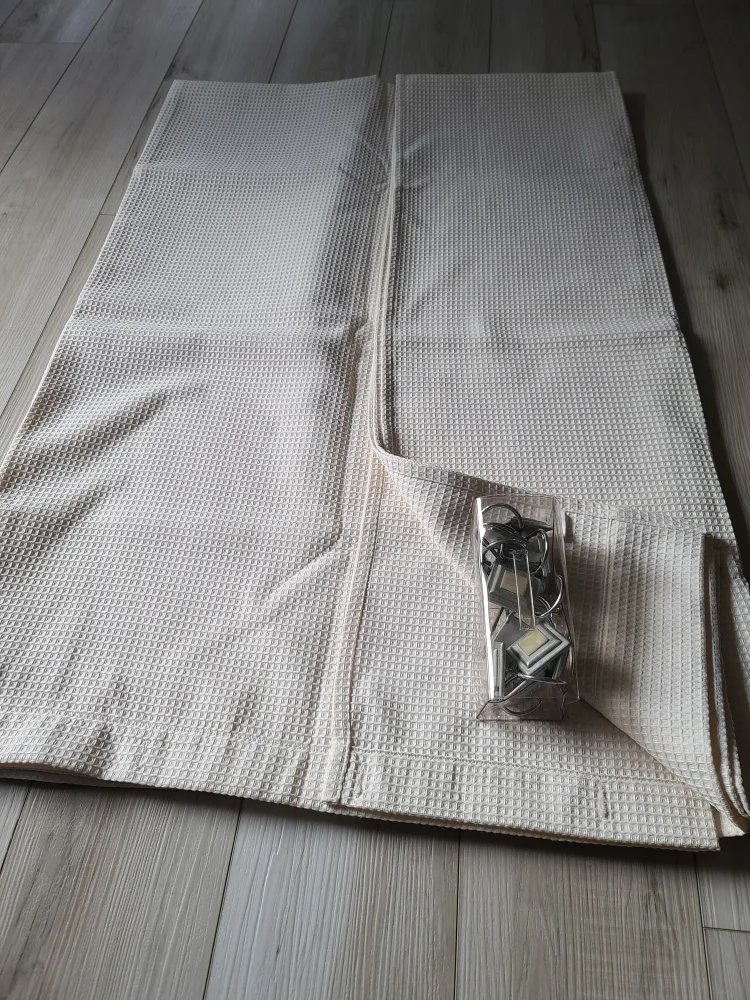 Waffle Weave Shower Curtain with Rings thumbnail