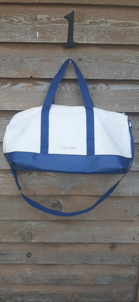 Calvin Klein Duffle Bag - Blue & White