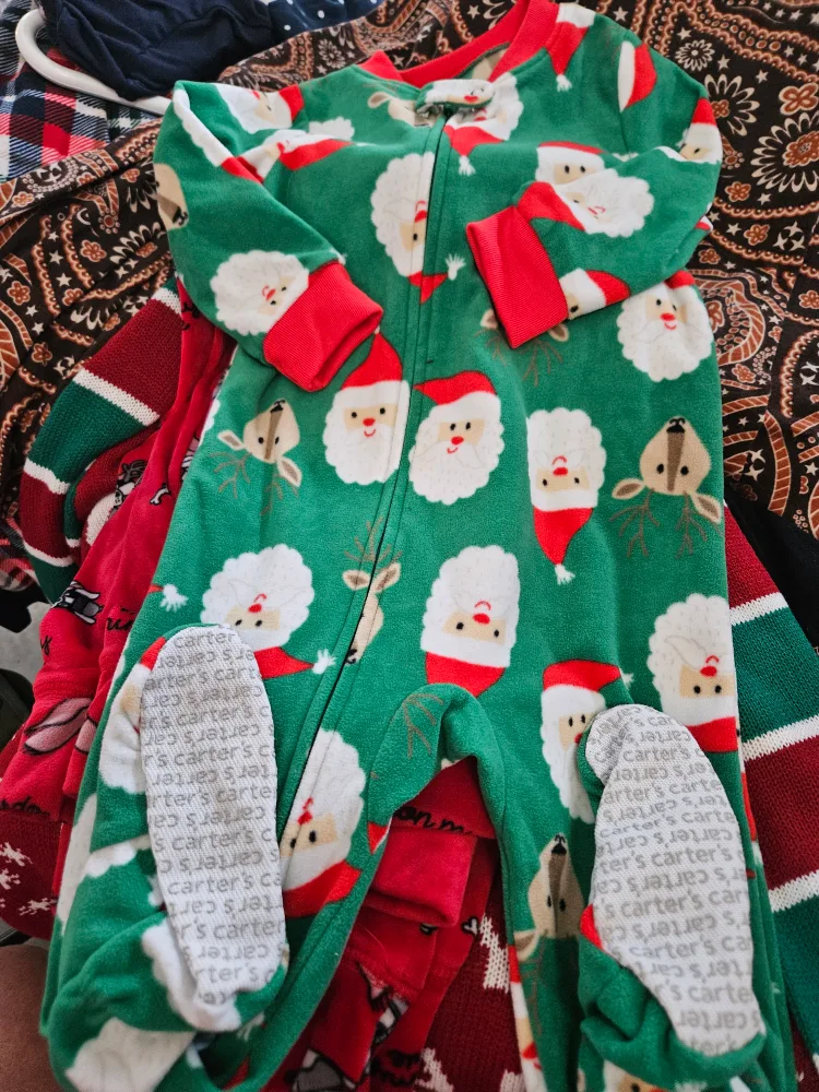 Carter's 18M Santa/Reindeer Sleeper thumbnail