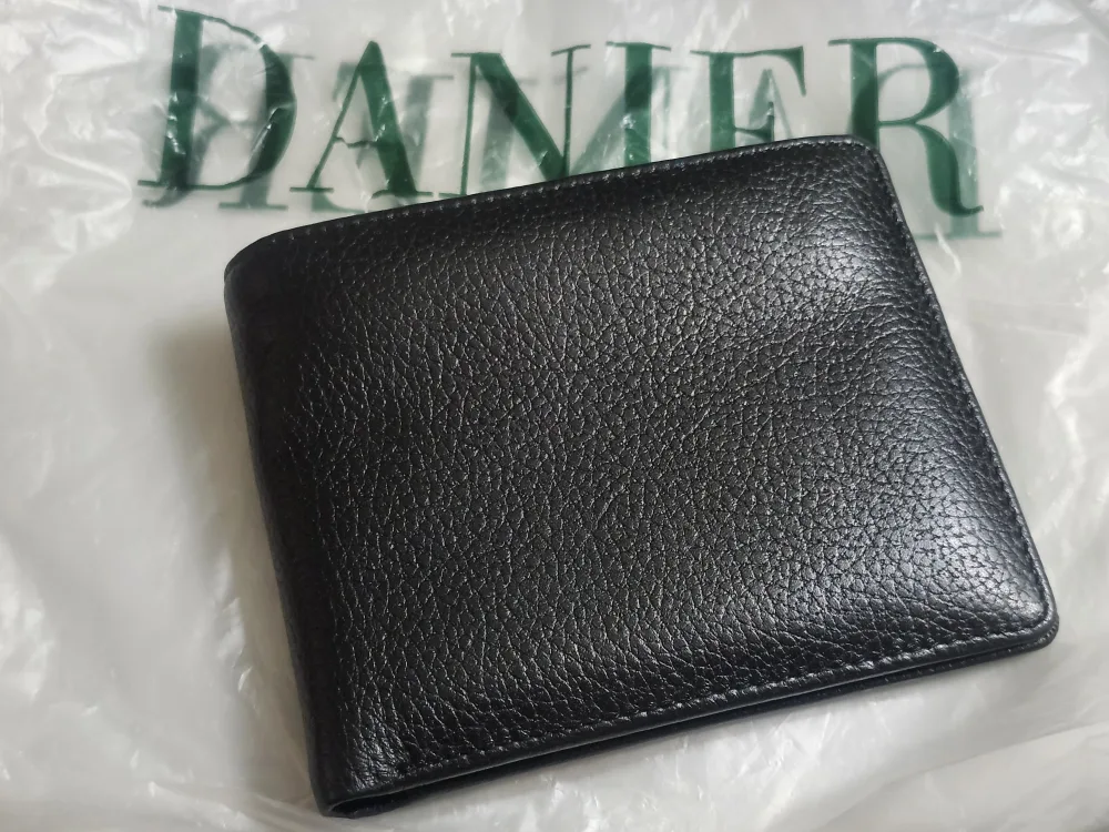 DANIER Genuine Leather Black Wallet - NEW thumbnail