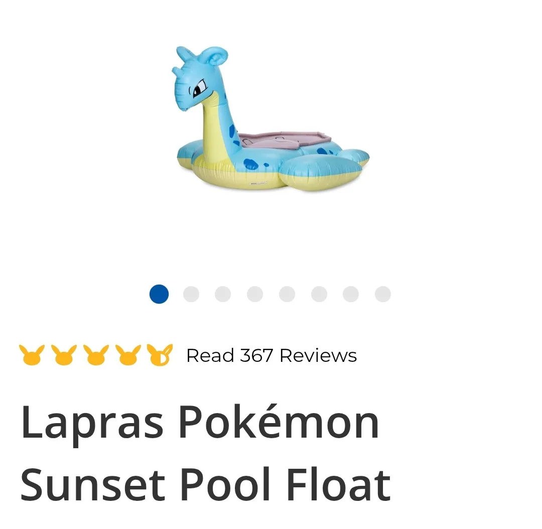 Pokémon Summer Days Lapras Pool Float - NEW! thumbnail