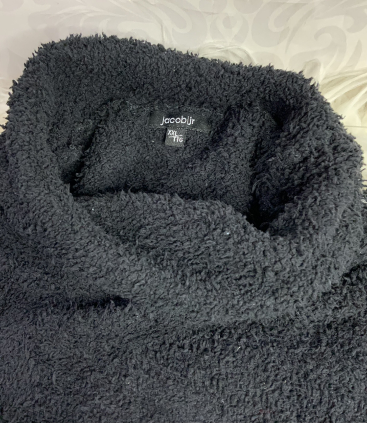 Jacob JR XXL black turtle neck oversized sweater - photo 2