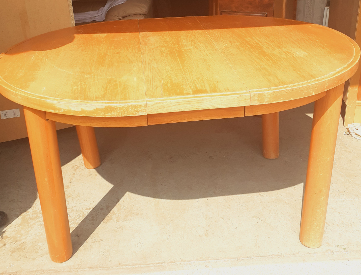 Wooden Round Extendable Dining Table