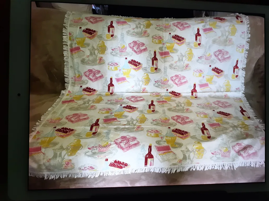 Vintage Dessert Print Tablecloth thumbnail