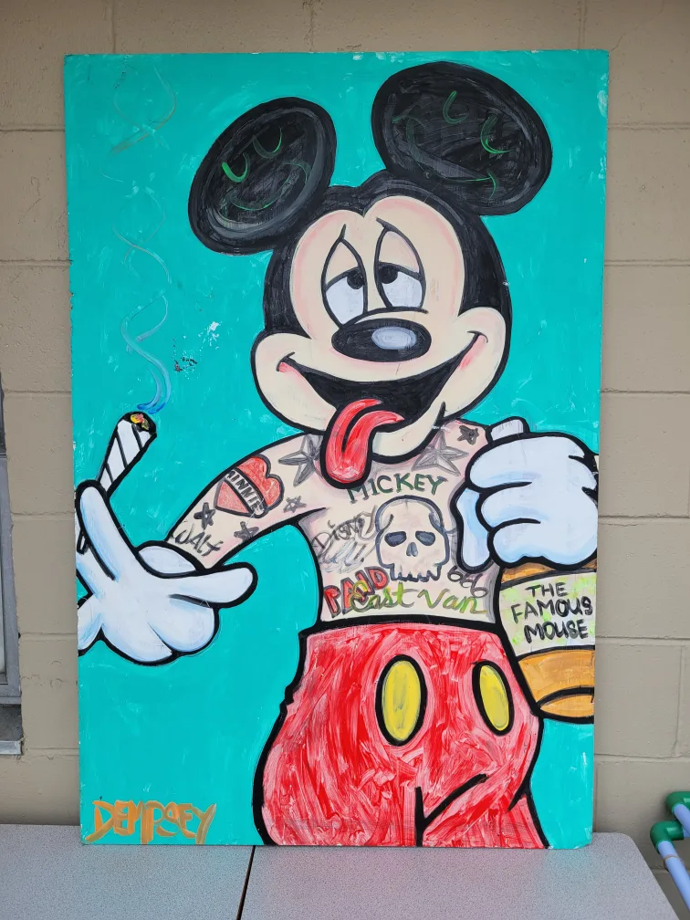 Edgy Mickey Mouse Street Art – Original by Dempsey thumbnail