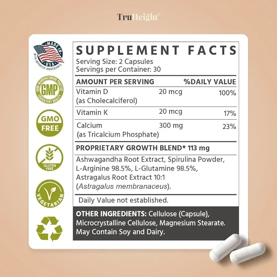 TruHeight Growth - Natural Growth & Development Supplement image indicator(4)