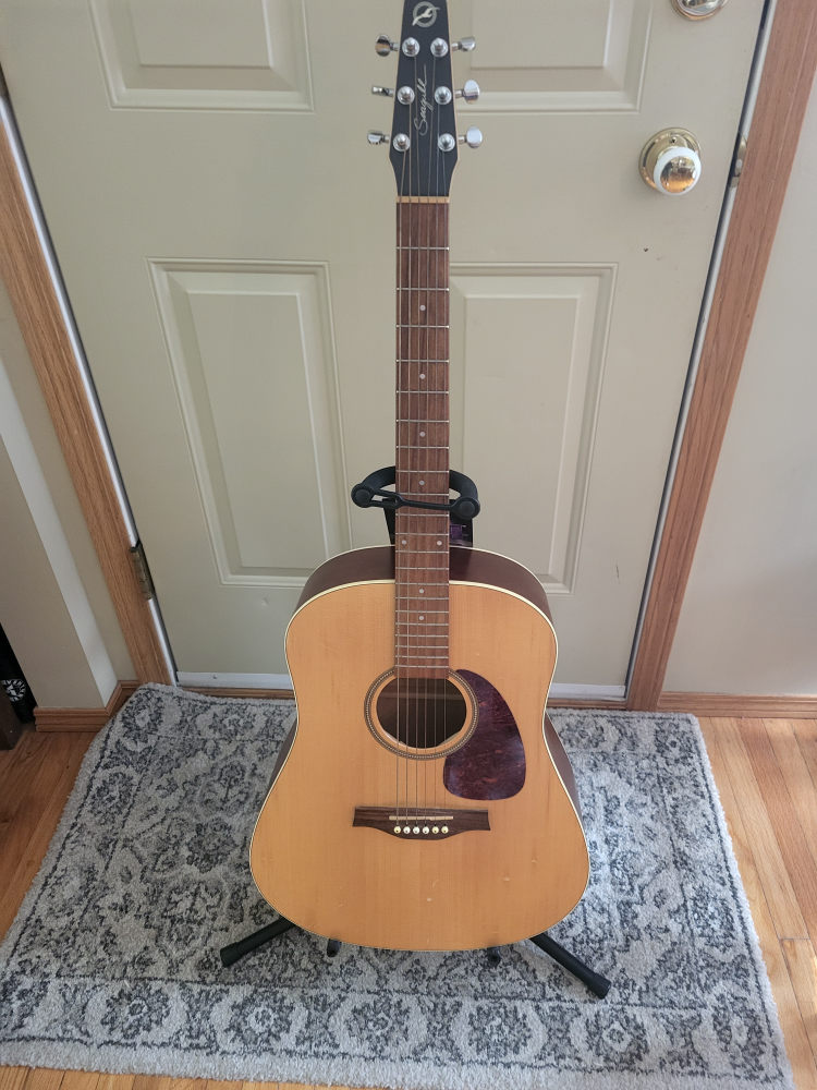 Seagull Coastline S6 Spruce Acoustic Guitar & Stand.