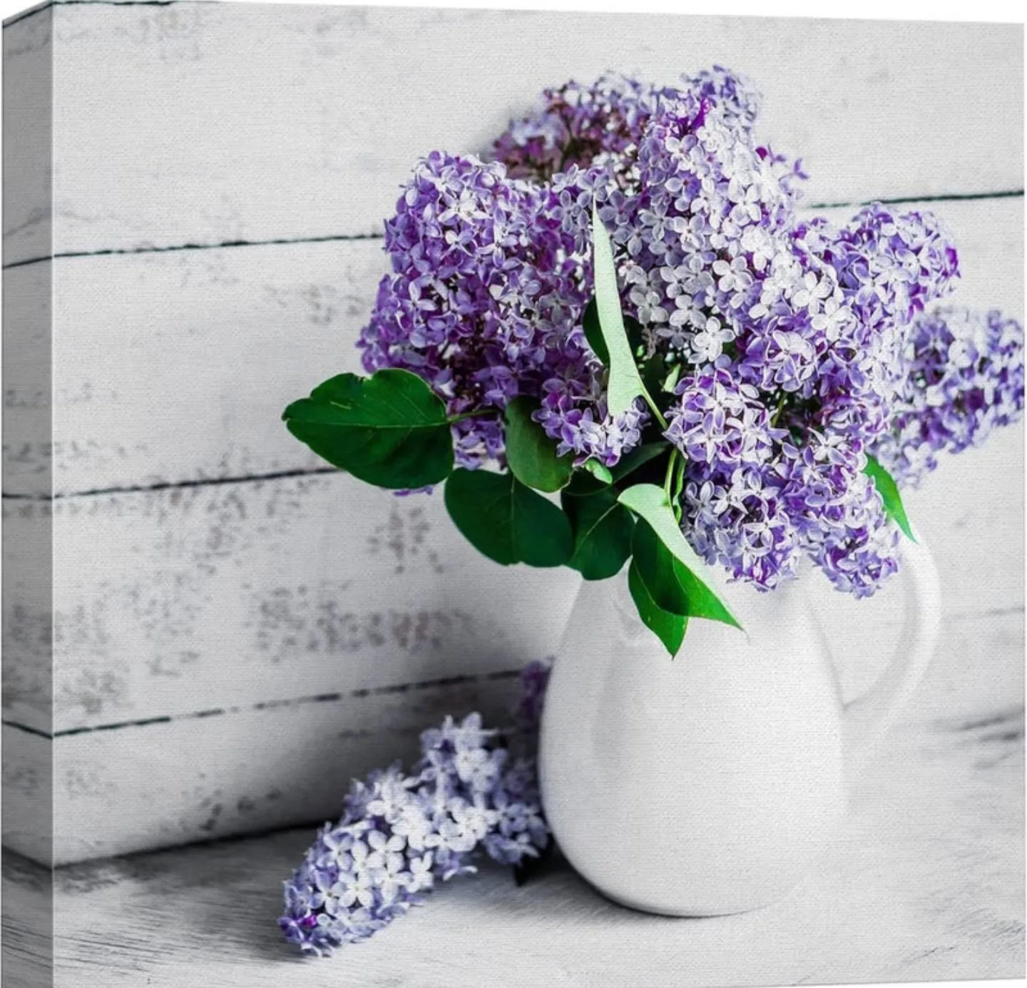 Floral Lilac Canvas Wall Art – 16"x16" Modern Home Decor thumbnail