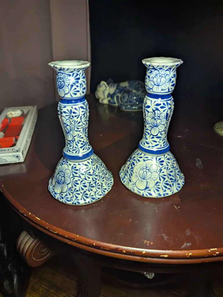 Pair of Shafford Handcrafted Candlestick Holders thumbnail