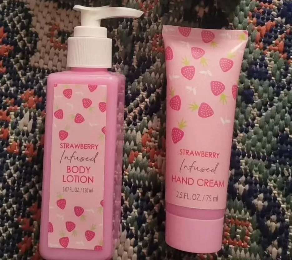 Strawberry Infused Body Lotion & Hand Cream Set thumbnail