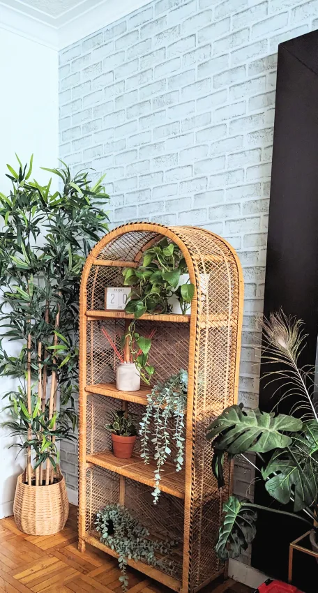 Wicker Shelf With Drawers thumbnail