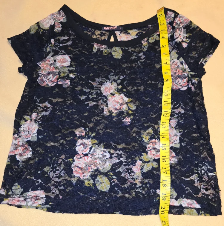 Garage Floral Lace Top thumbnail