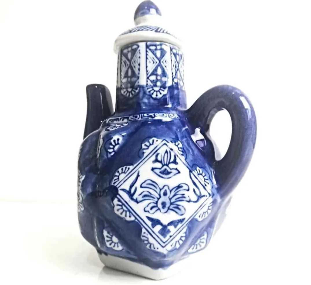 Teapot ~ Decorative Blue & White Ceramic Teapot ~ DécorKitchen image indicator(4)
