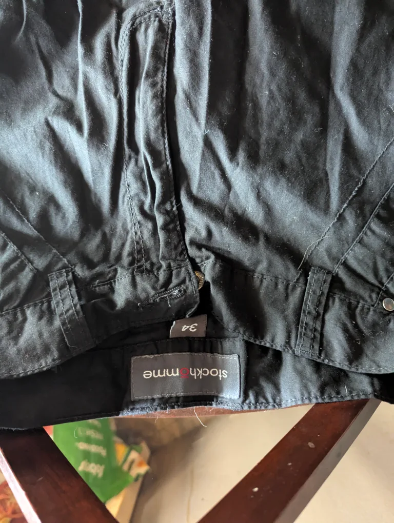 Stockh lmme Black Cargo Pants - Size 34 thumbnail