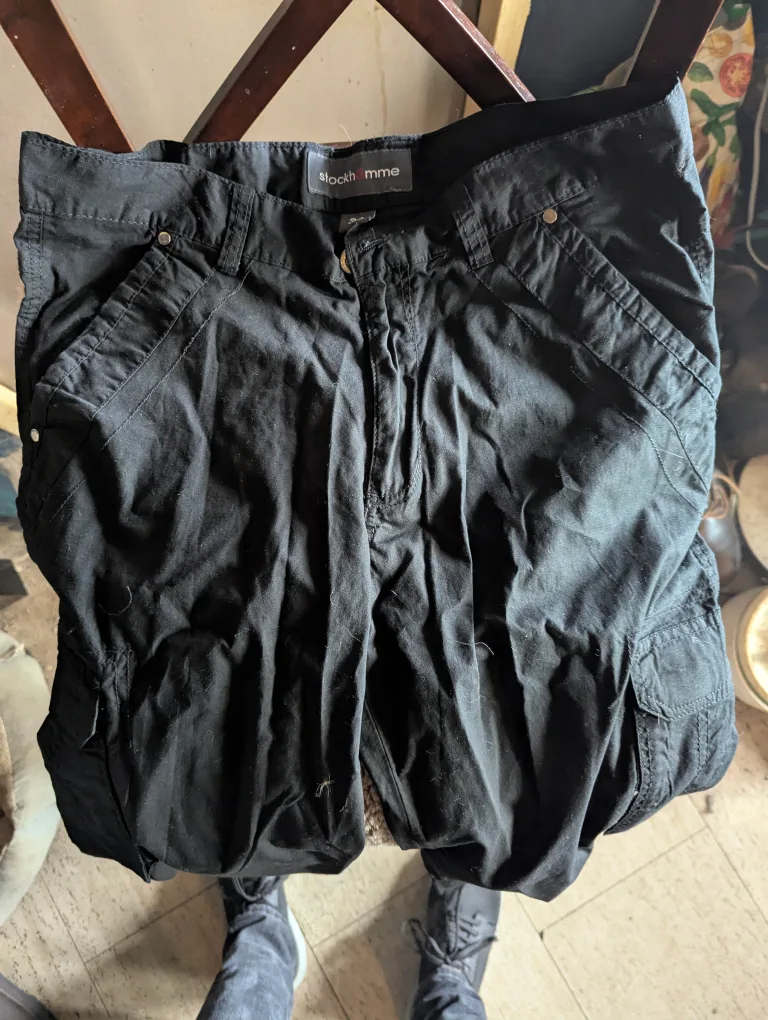 Stockh lmme Black Cargo Pants - Size 34 image indicator(2)