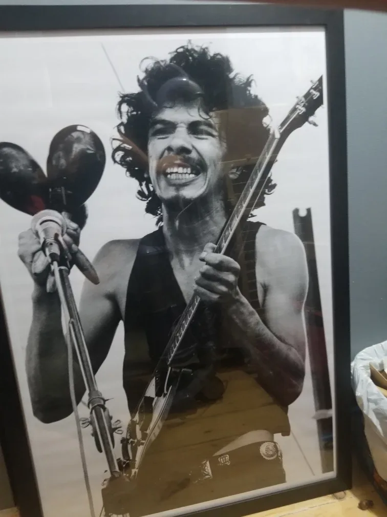black and white photograph of Carlos Santana thumbnail