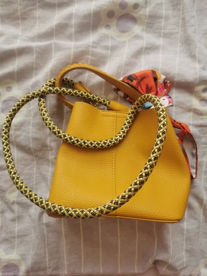 Yellow Bucket Bag with Drawstring Pouch thumbnail