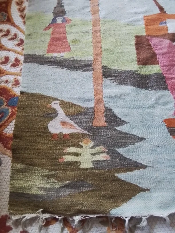 Vintage Egyptian Handwoven Wool Rug image indicator(6)