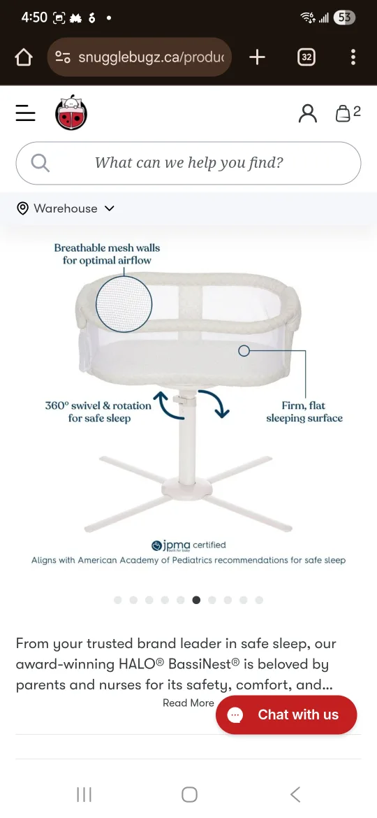 HALO Bassinest Swivel Sleeper - Essentia - Nautical Net image indicator(2)