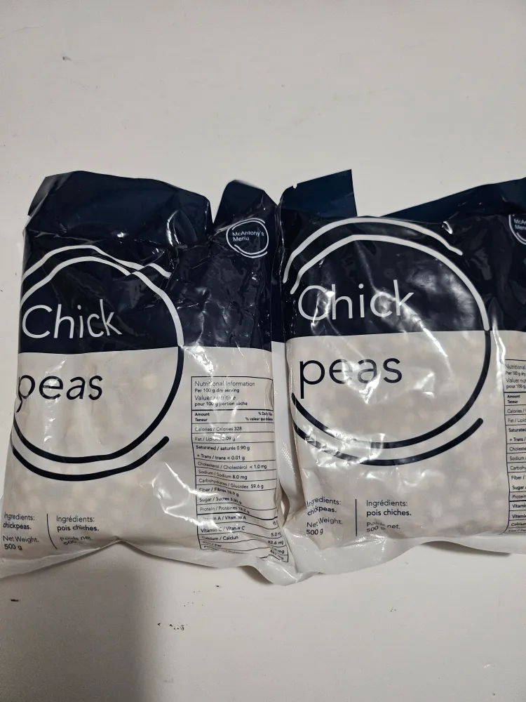 McAntony's Menu Chick Peas, 500g. 🇨🇦 thumbnail