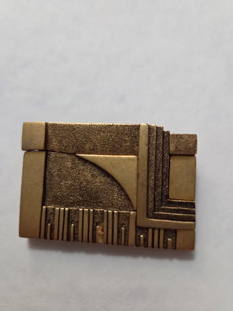 Vintage Frank Lloyd Wright inspired Geometric Design Brooch image indicator(2)