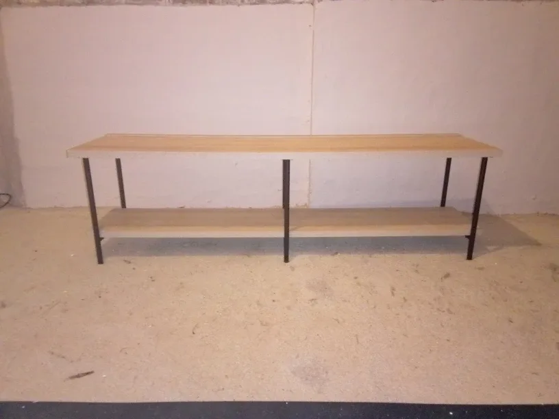 Wooden Console Table with Metal Legs thumbnail