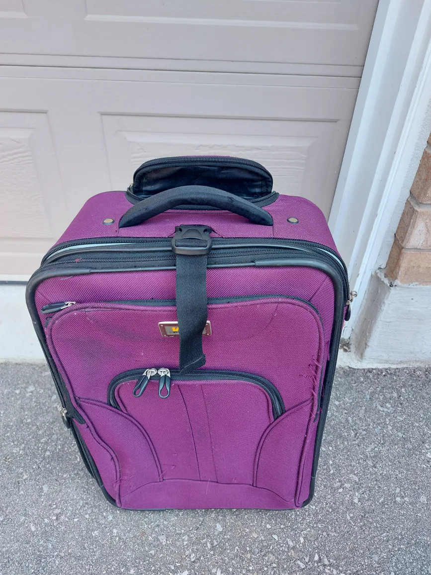 Purple Wheeled Carry-On Suitcase thumbnail