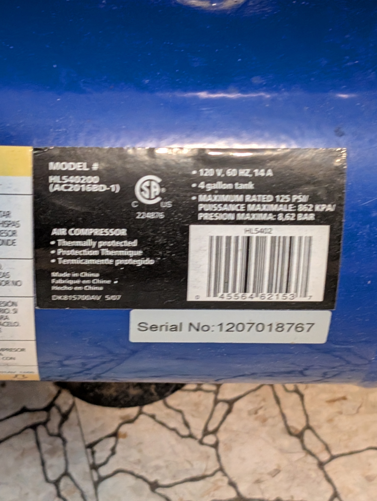 Campbell Hausfeld HL540200 4-Gallon Air Compressor - photo 4