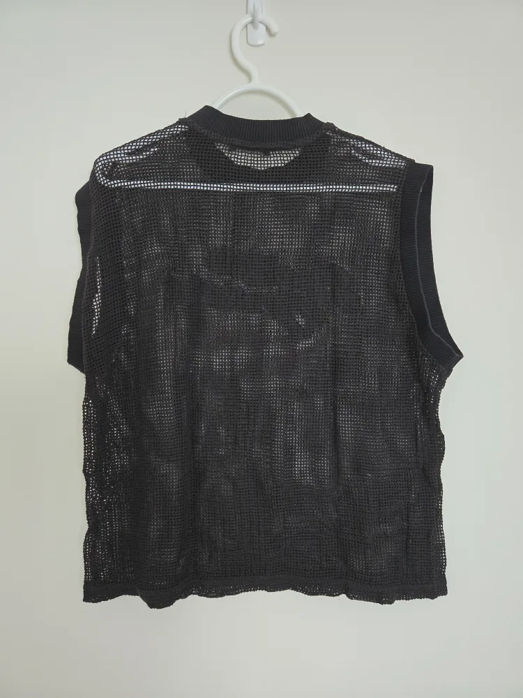 Zara Black Mens Mesh Sleeveless Top - Size S image indicator(3)