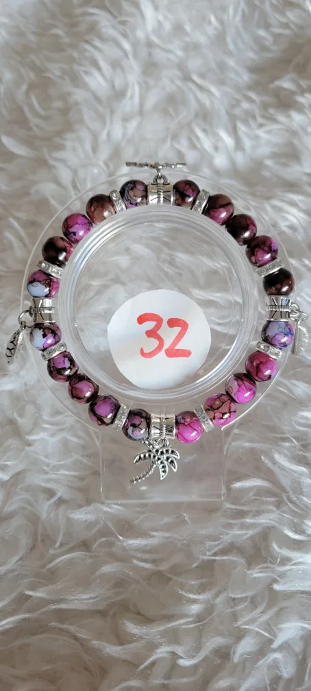 Buy 2 Get 1 FREE! Handmade Glass Bracelet with Charms (Batch 4) image indicator(5)