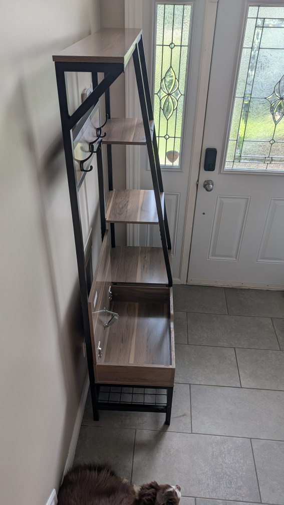 Hall Tree with Storage Bench & Shelves - photo 3