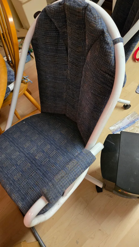 Upholstered Office Chair - Blue Pattern thumbnail