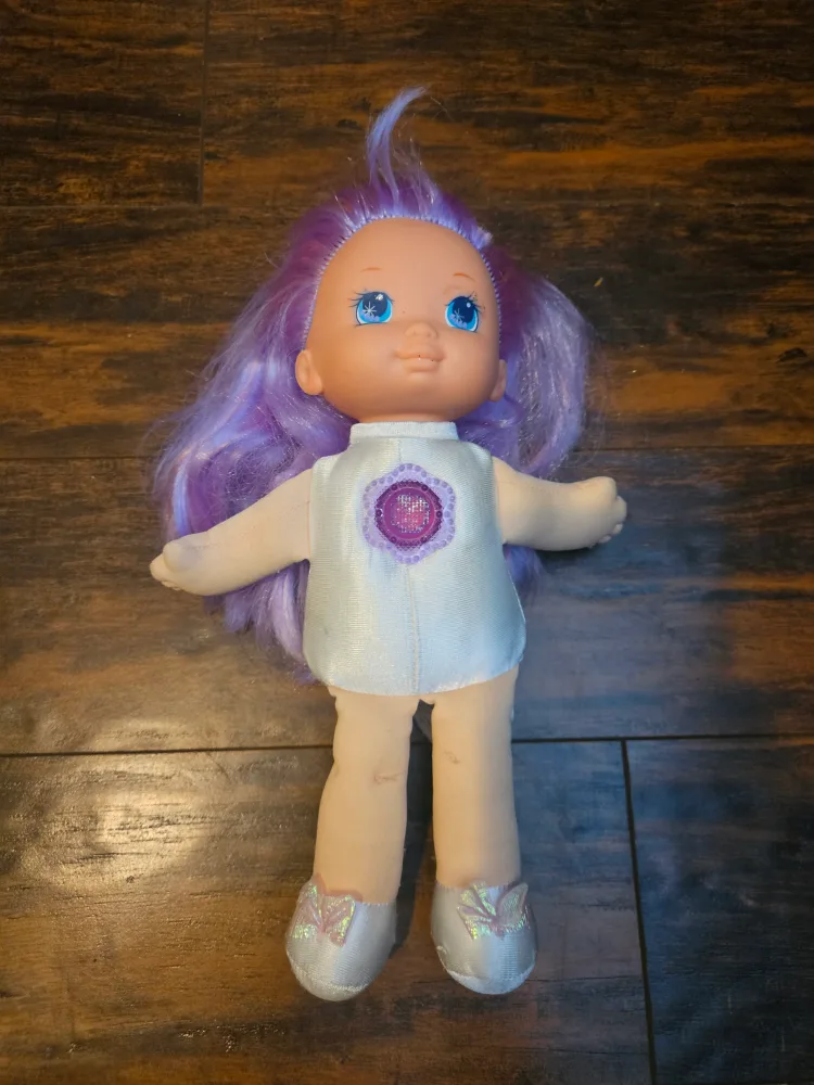 Vintage 1992 PJ Sparkles Purple Light Up Soft Plush Doll thumbnail