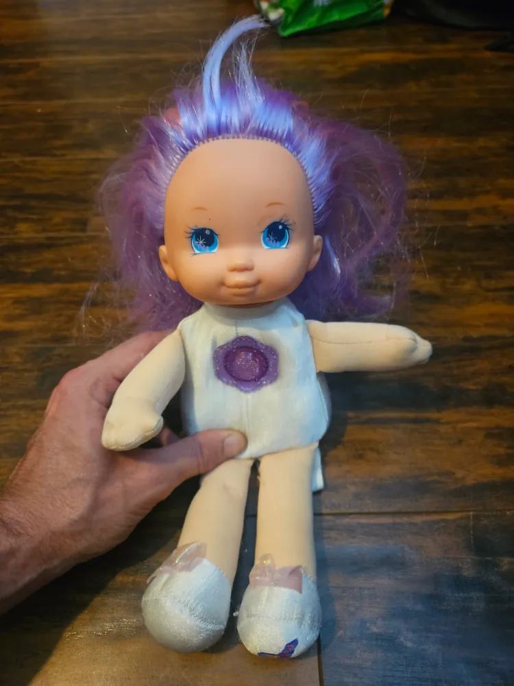 Vintage 1992 PJ Sparkles Purple Light Up Soft Plush Doll image indicator(5)