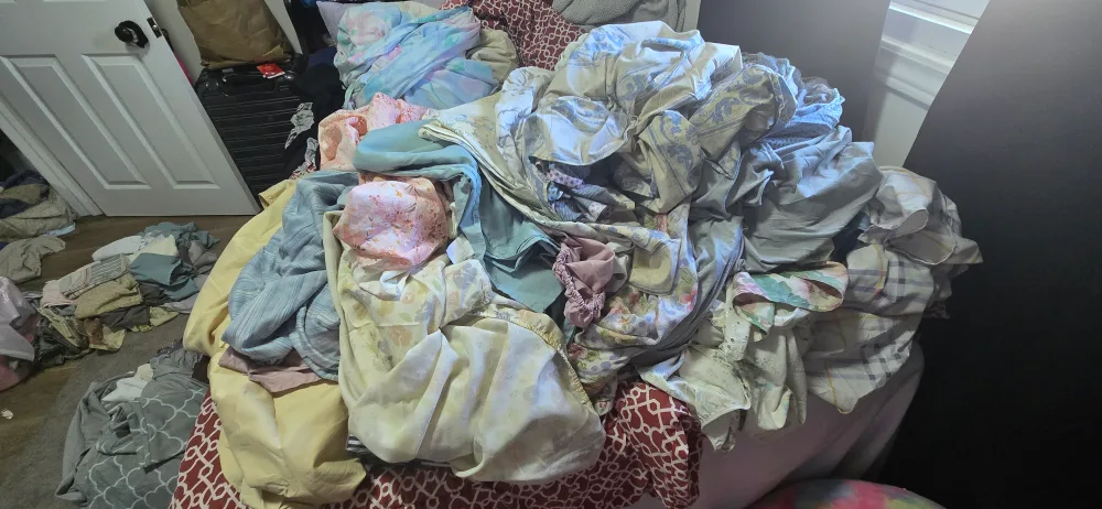 huge lot of Queen sheets and pillow cases thumbnail