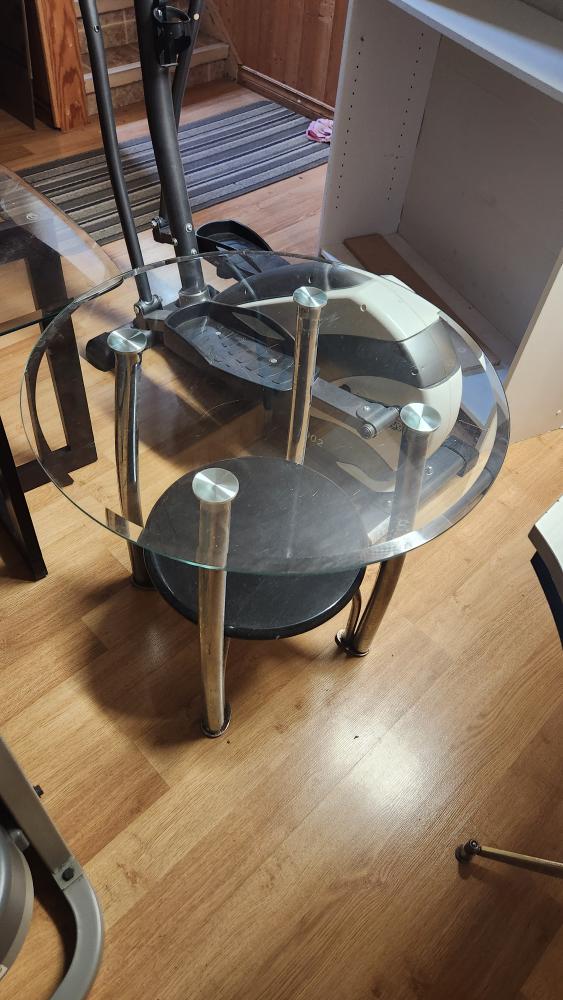 Glass Top Side Table